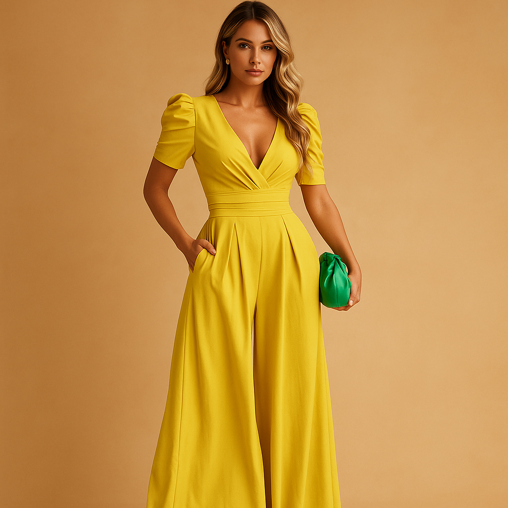Tuta lunga elegante da donna con vestibilità aderente e design fluido, ideale per eventi formali, gala e serate di classe.