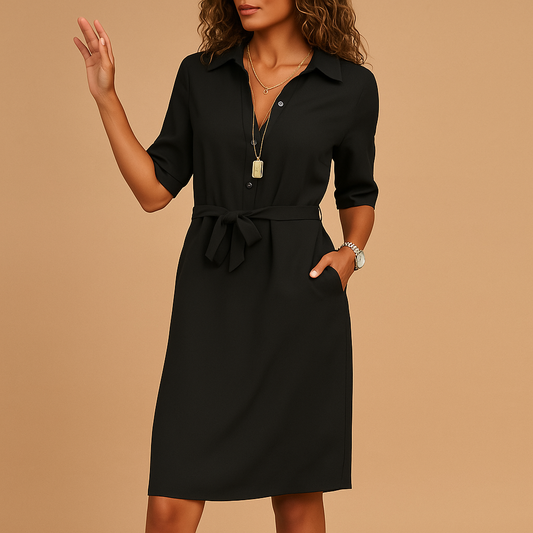 Abito elegante da giorno per donna con taglio moderno e design versatile, perfetto per l’ufficio, il tempo libero o una serata raffinata.